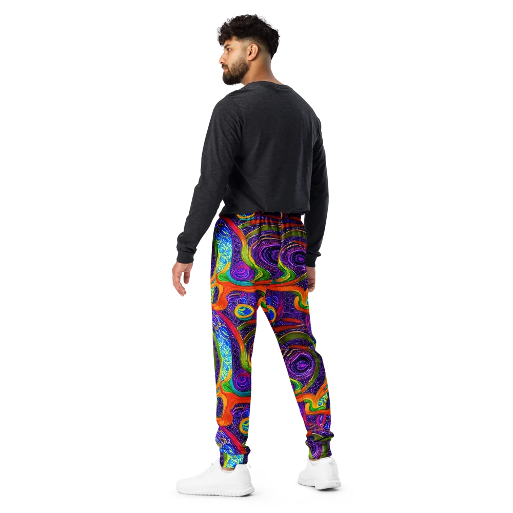 Orchid Circuit on Men's Joggers — Back