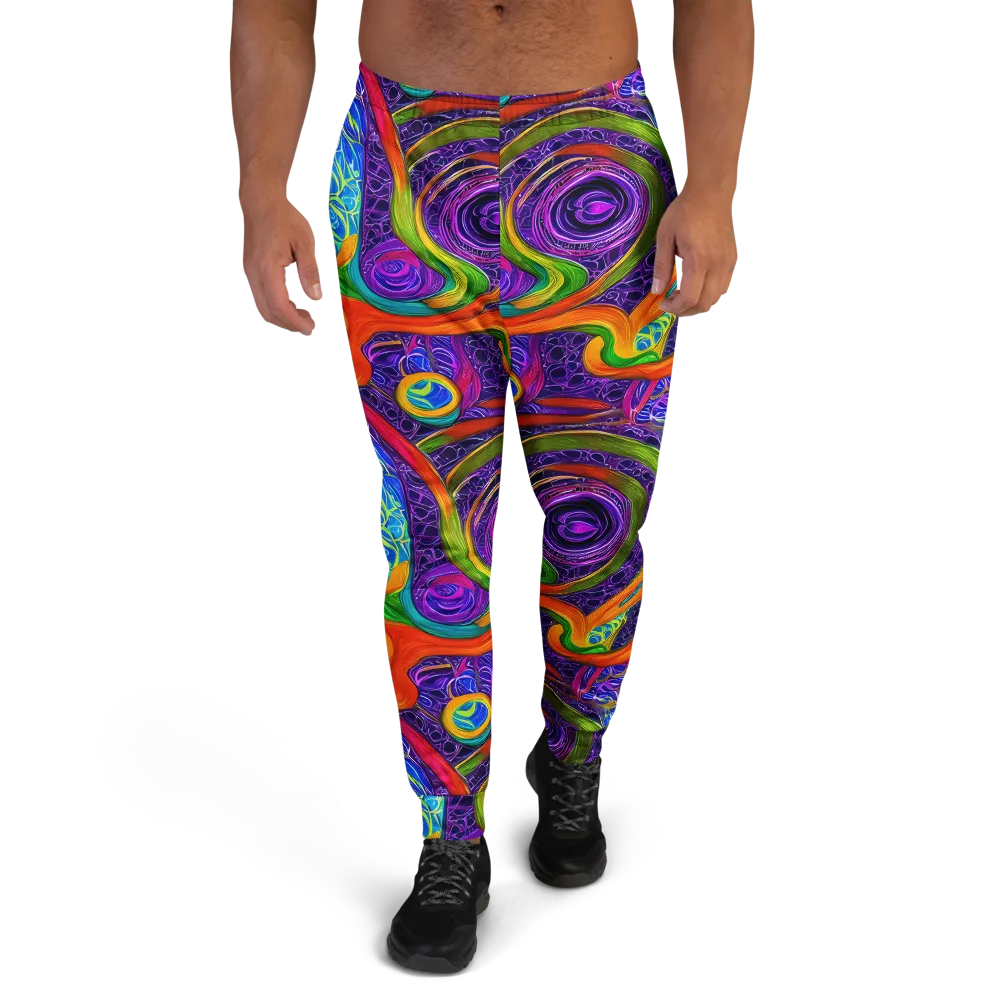 Orchid Circuit on Men's Joggers — Front