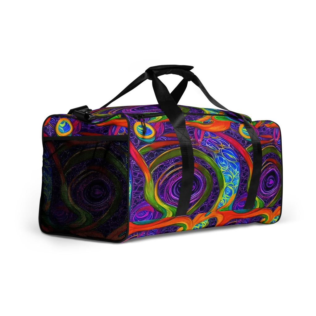 Orchid Circuit on Duffle Bag — Right Front