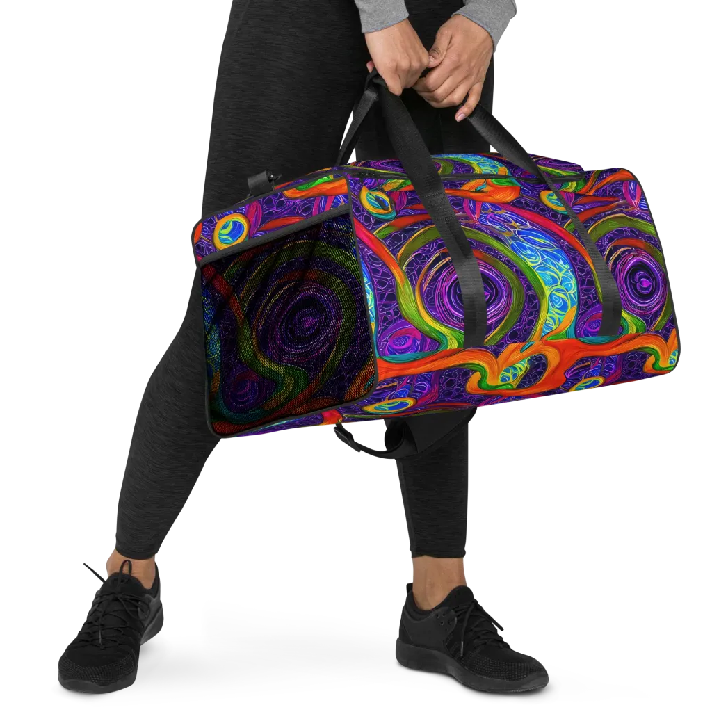 Orchid Circuit on Duffle Bag — Right Front