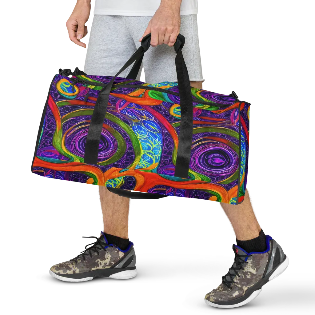 Orchid Circuit on Duffle Bag — Front
