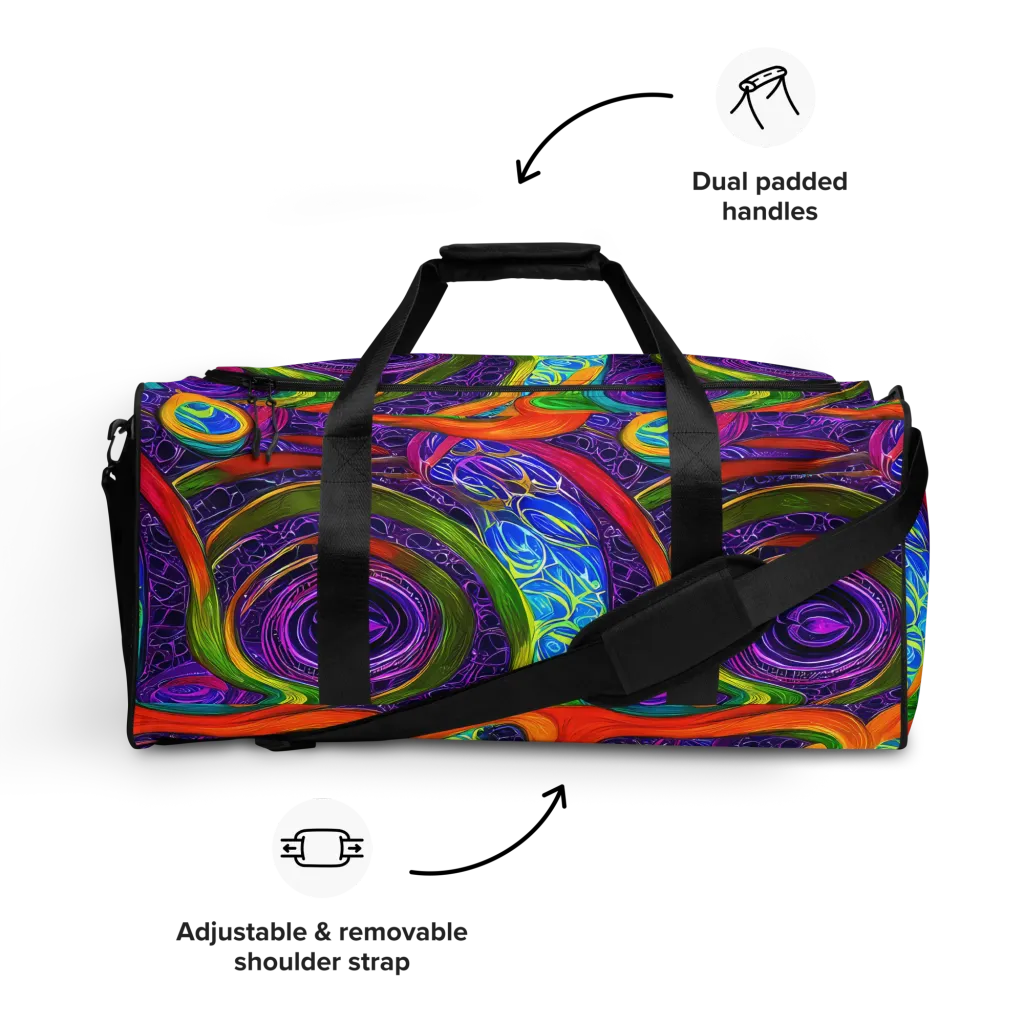 Orchid Circuit on Duffle Bag — Front