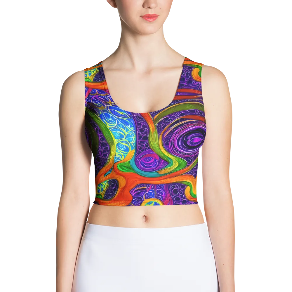 Orchid Circuit on Crop Top — Front