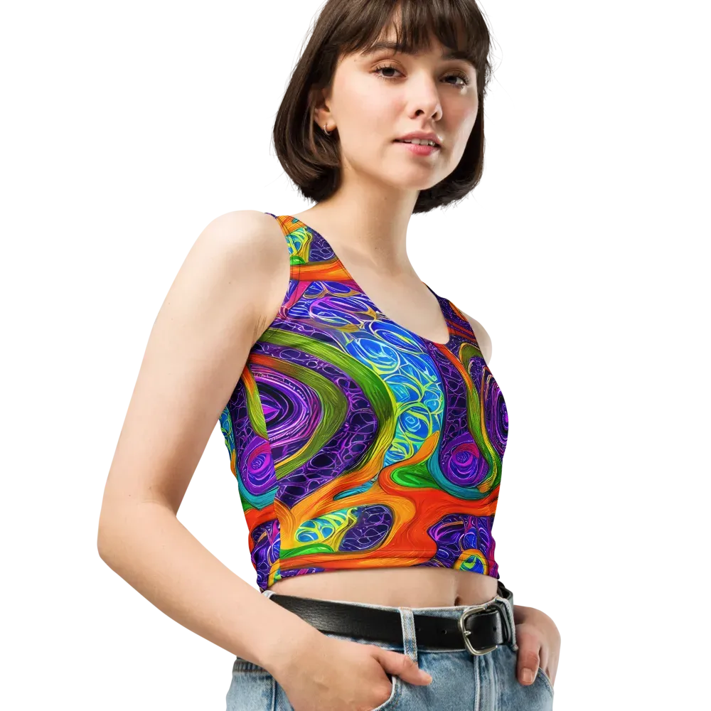 Orchid Circuit on Crop Top — Right Front