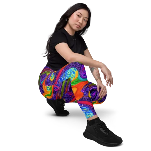 Orchid Circuit on a Leggings with Pockets