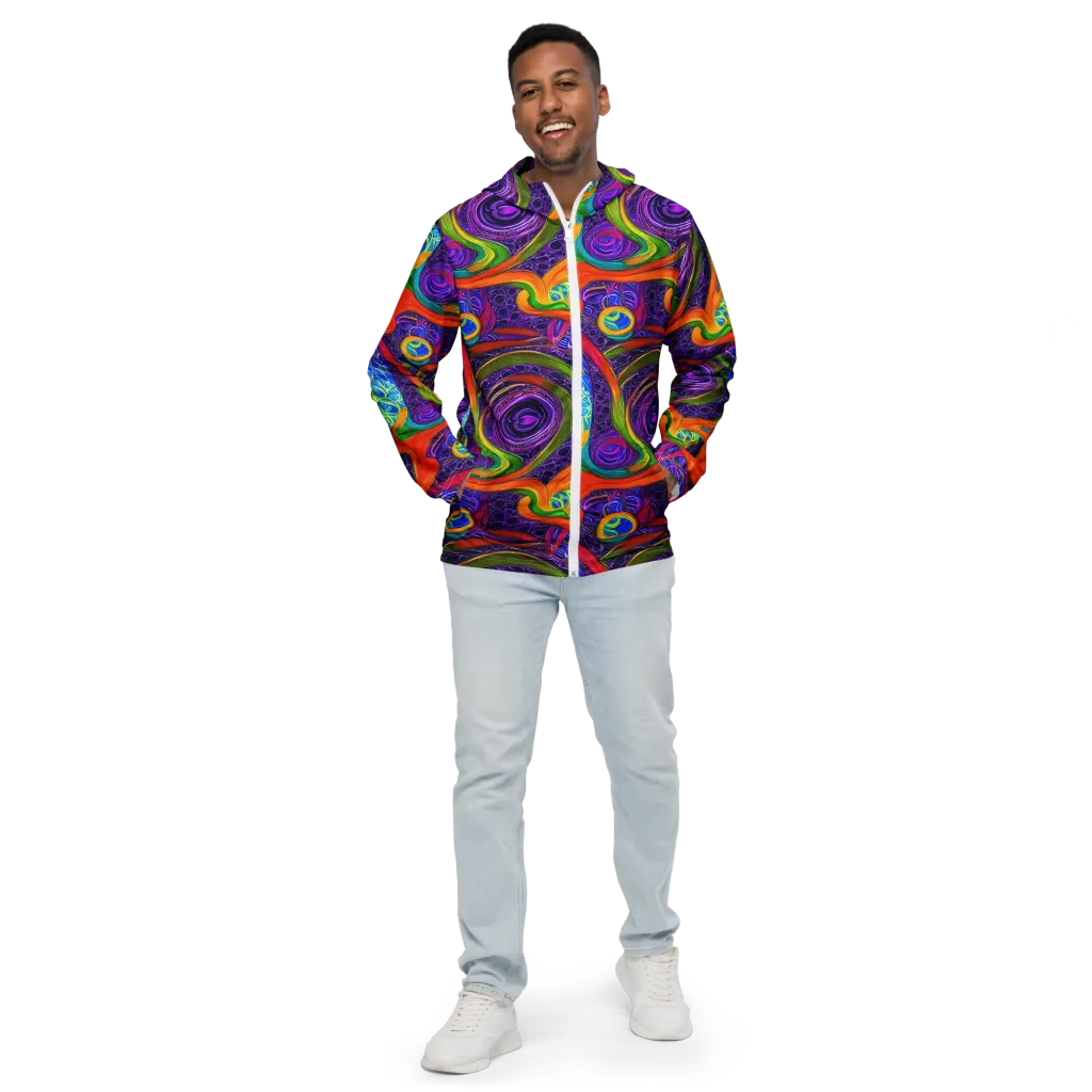 Orchid Circuit on Men's Windbreaker — Front