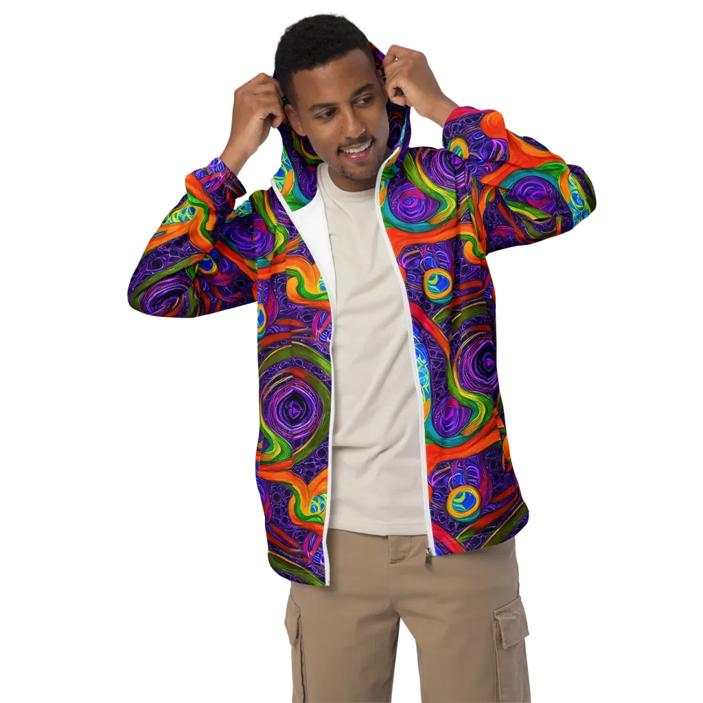 Orchid Circuit on Men's Windbreaker — Front