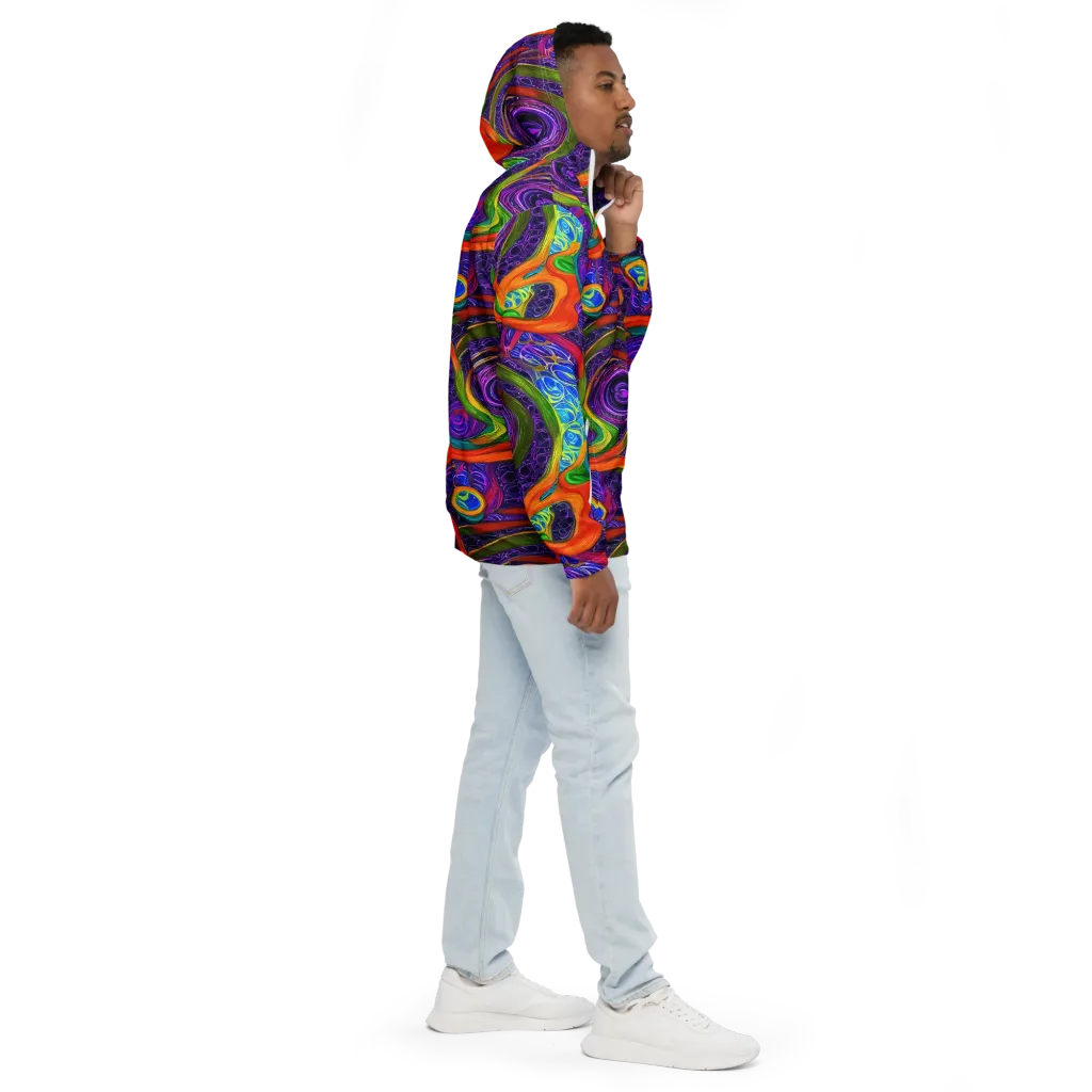 Orchid Circuit on Men's Windbreaker — Right