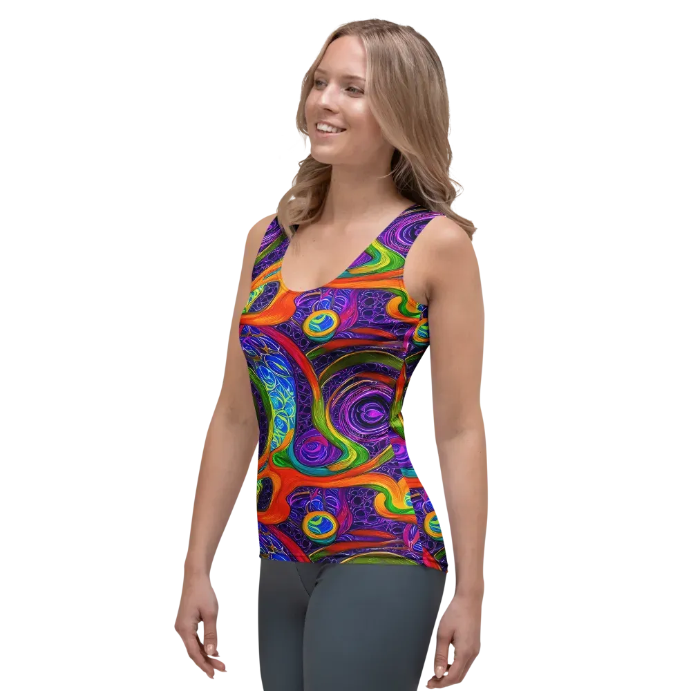 Orchid Circuit on Women's Tank Top — Left Front