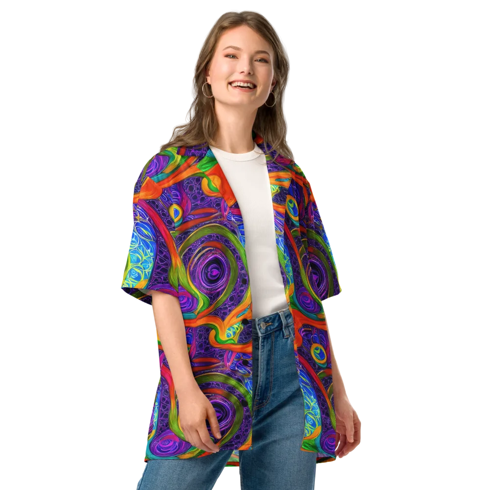 Orchid Circuit on Button Shirt — Front