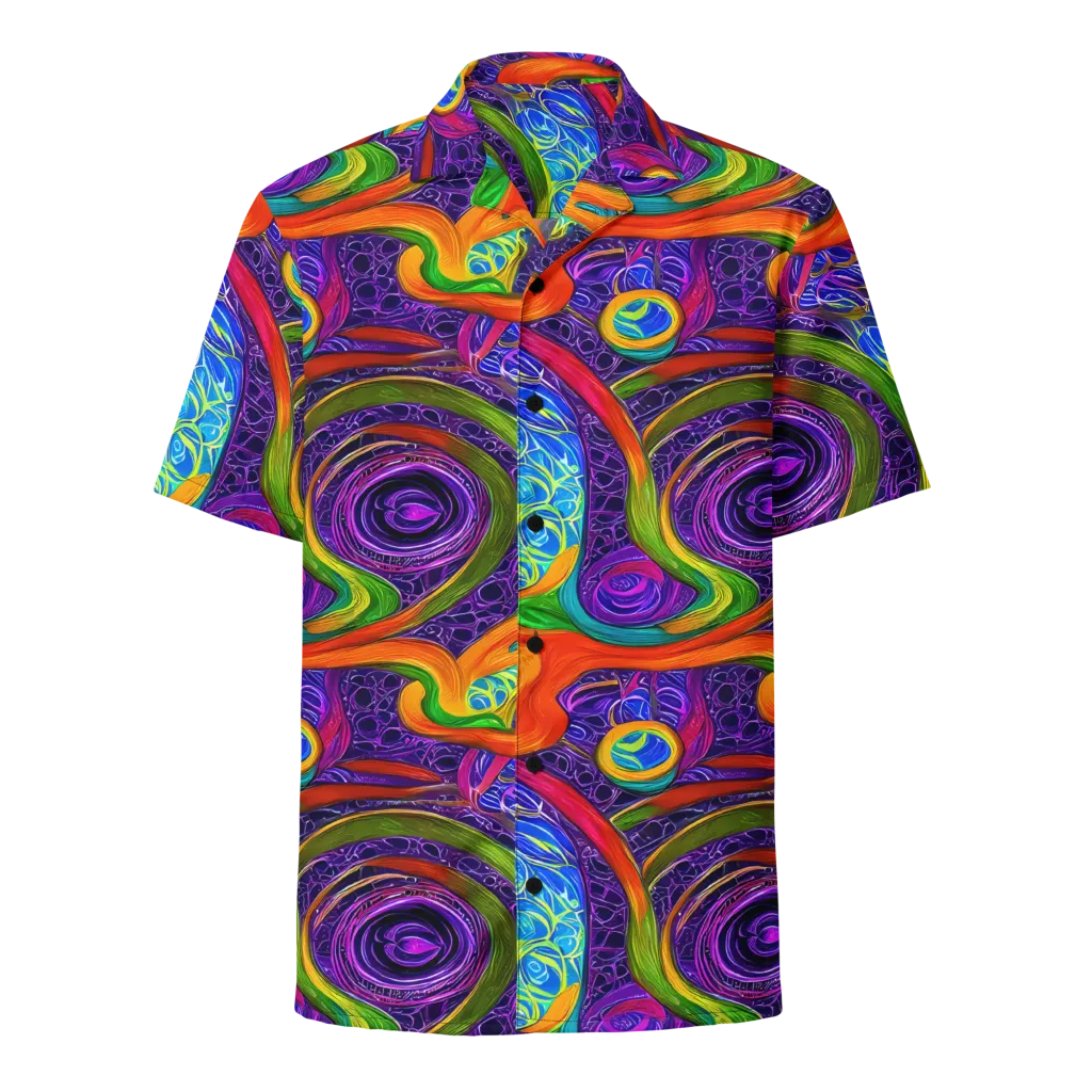 Orchid Circuit on Button Shirt — Front