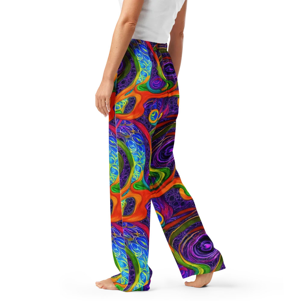 Orchid Circuit on Women's Pajama Pants — Left