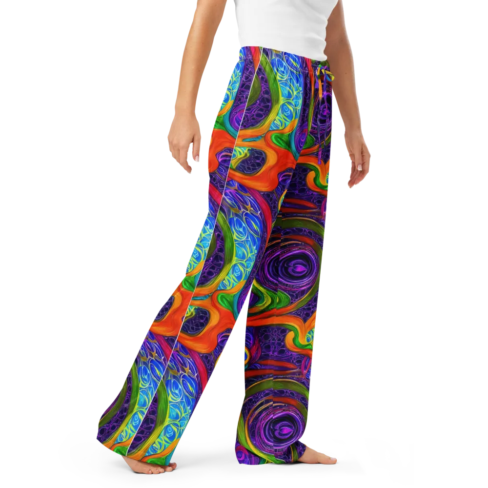 Orchid Circuit on Women's Pajama Pants — Right Front