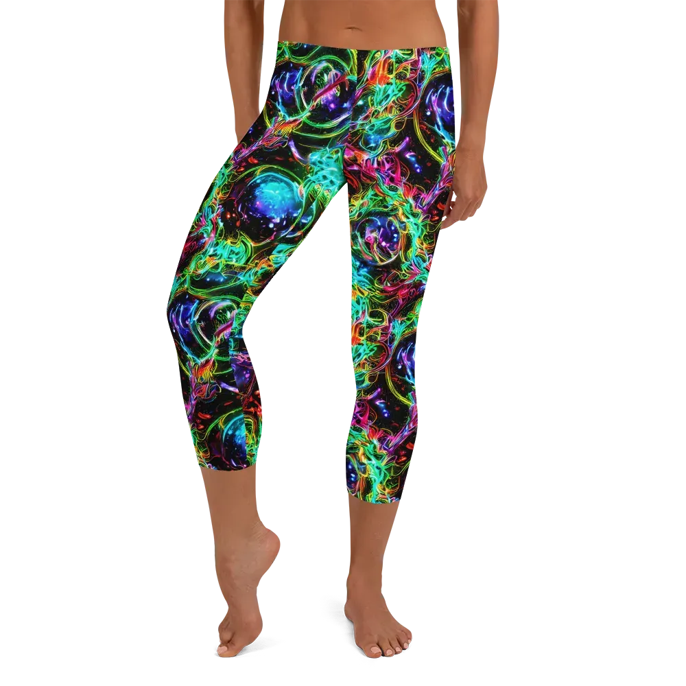Stellar Pulse on Capri Leggings — Front