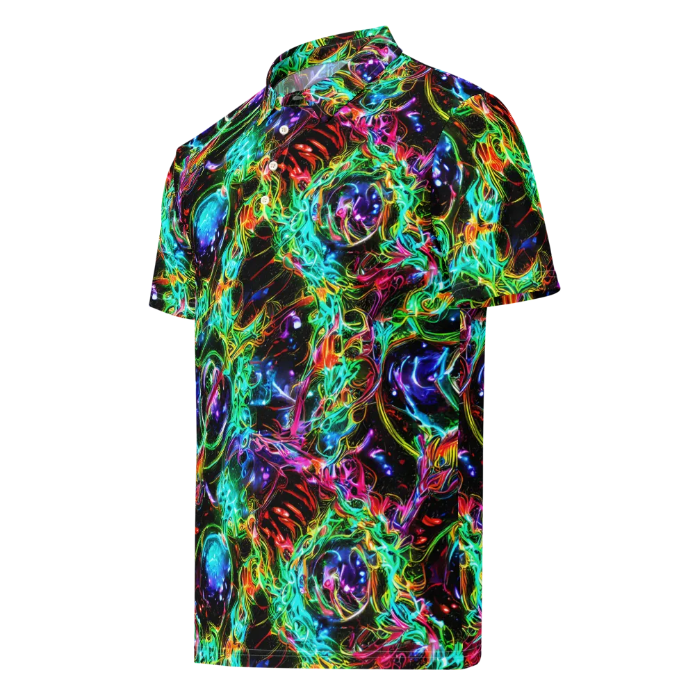 Stellar Pulse on Men's Slim Fit Polo Shirt — Left Front