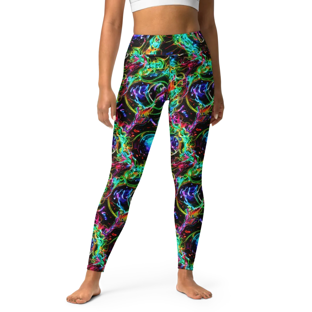 Stellar Pulse on Yoga Leggings — Front
