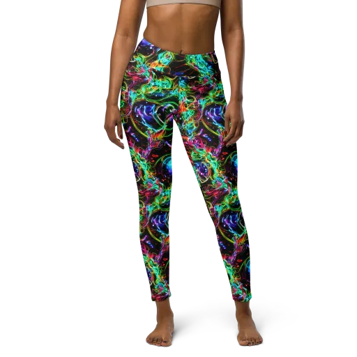 Stellar Pulse on a Yoga Leggings