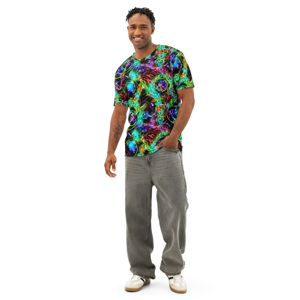 Stellar Pulse on Men's Cotton Crew Neck T-Shirt — Front