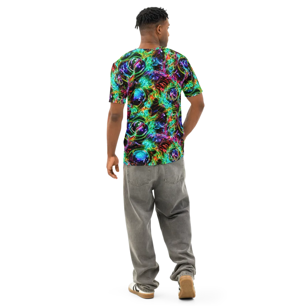 Stellar Pulse on Men's Cotton Crew Neck T-Shirt — Back