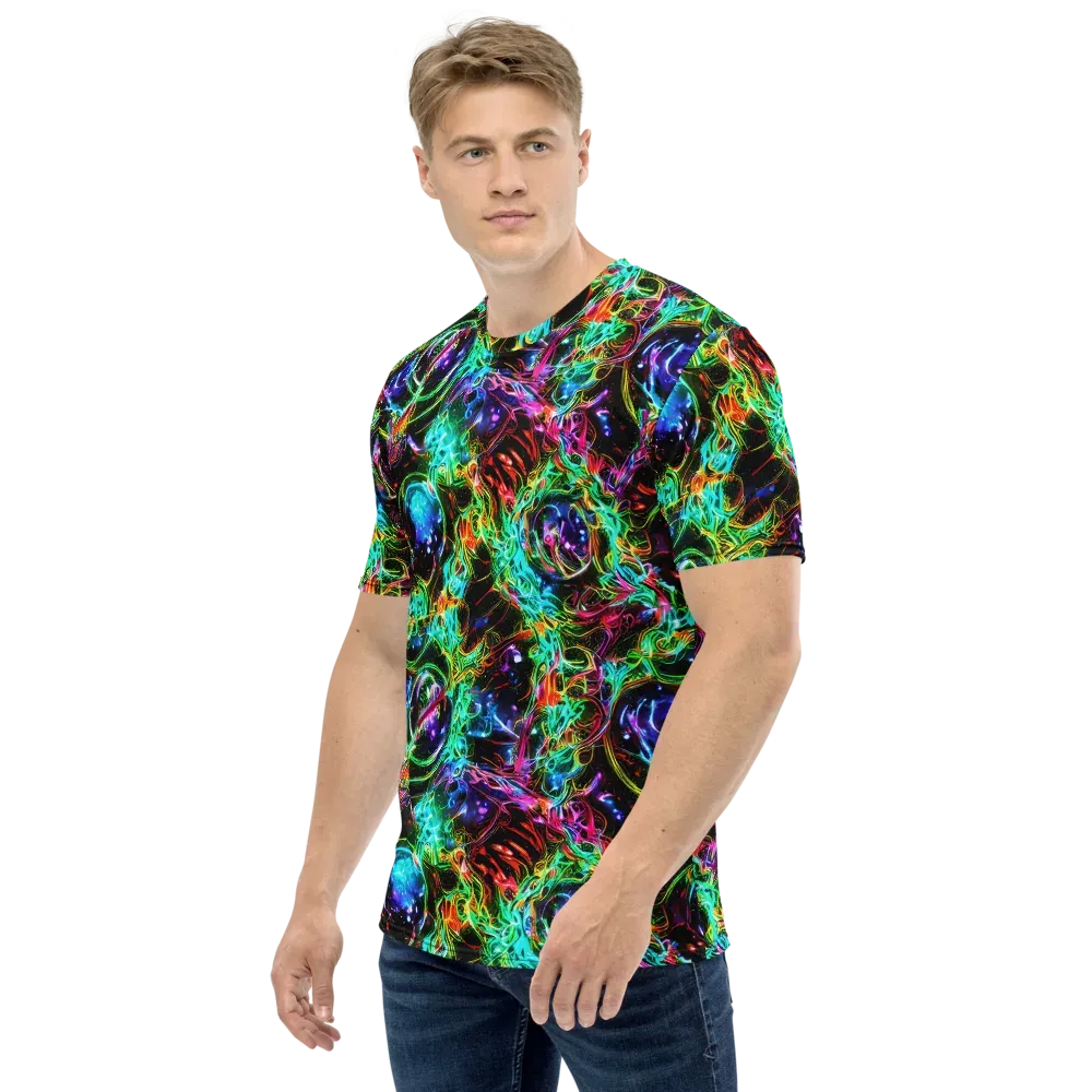 Stellar Pulse on Men's Crew Neck T-Shirt — Left