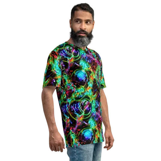 Stellar Pulse on a Men's Crew Neck T-Shirt