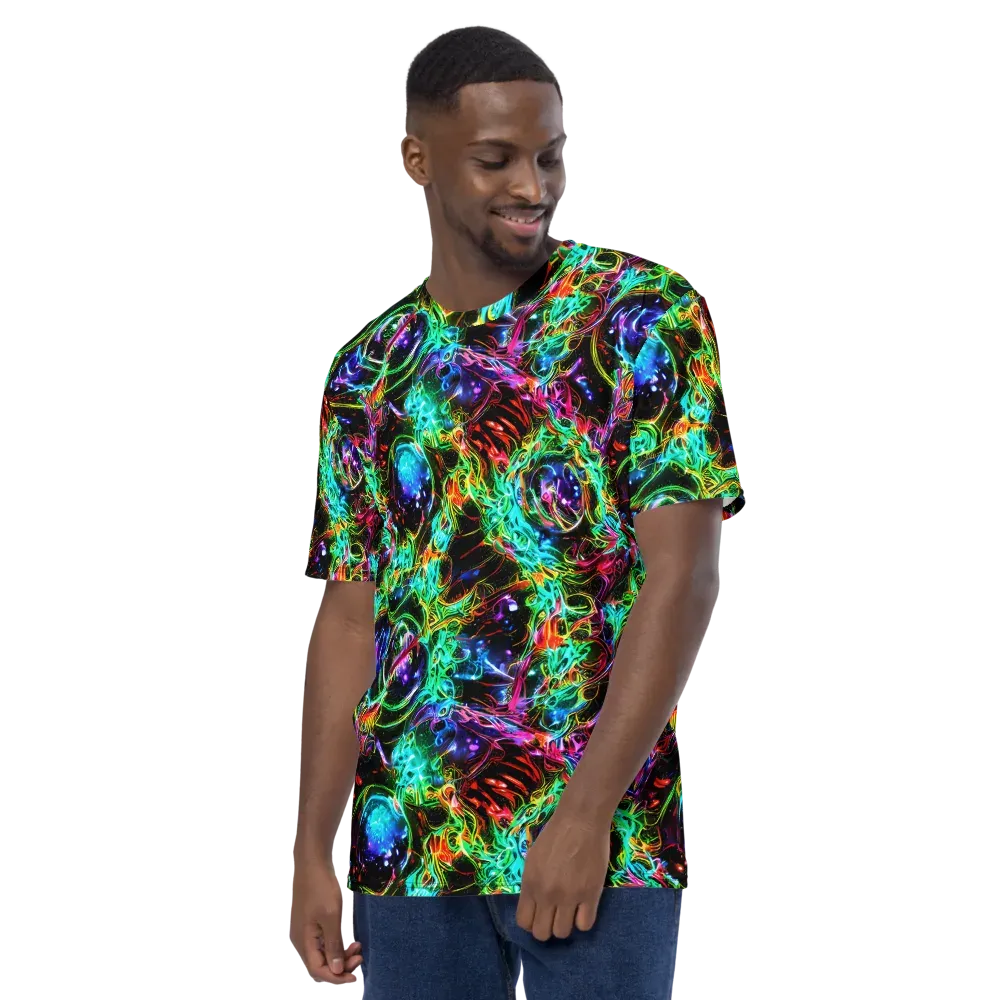 Stellar Pulse on Men's Crew Neck T-Shirt — Left
