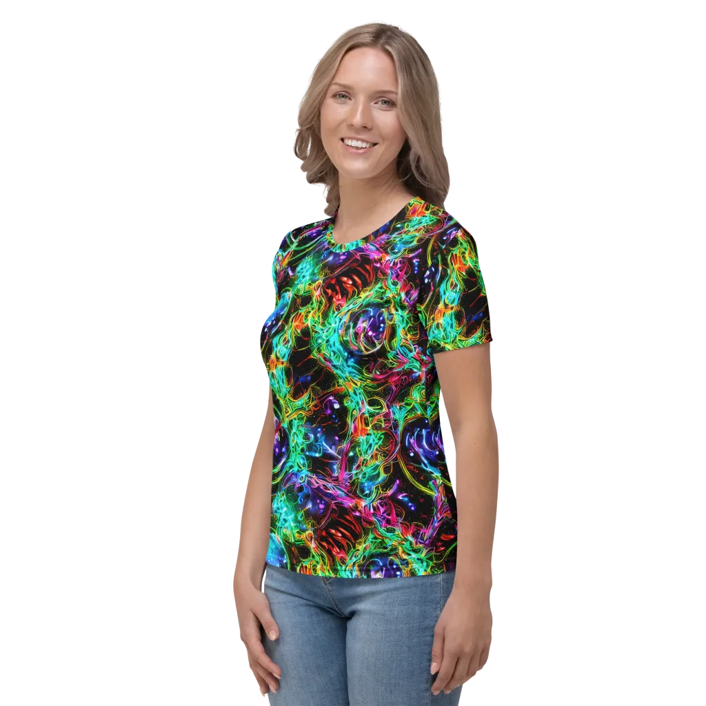 Stellar Pulse on Women's Crew Neck T-Shirt — Left