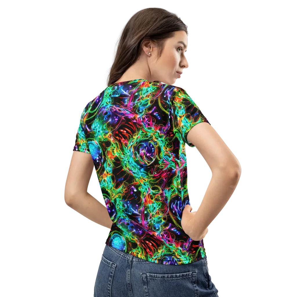 Stellar Pulse on Women's Crew Neck T-Shirt — Back