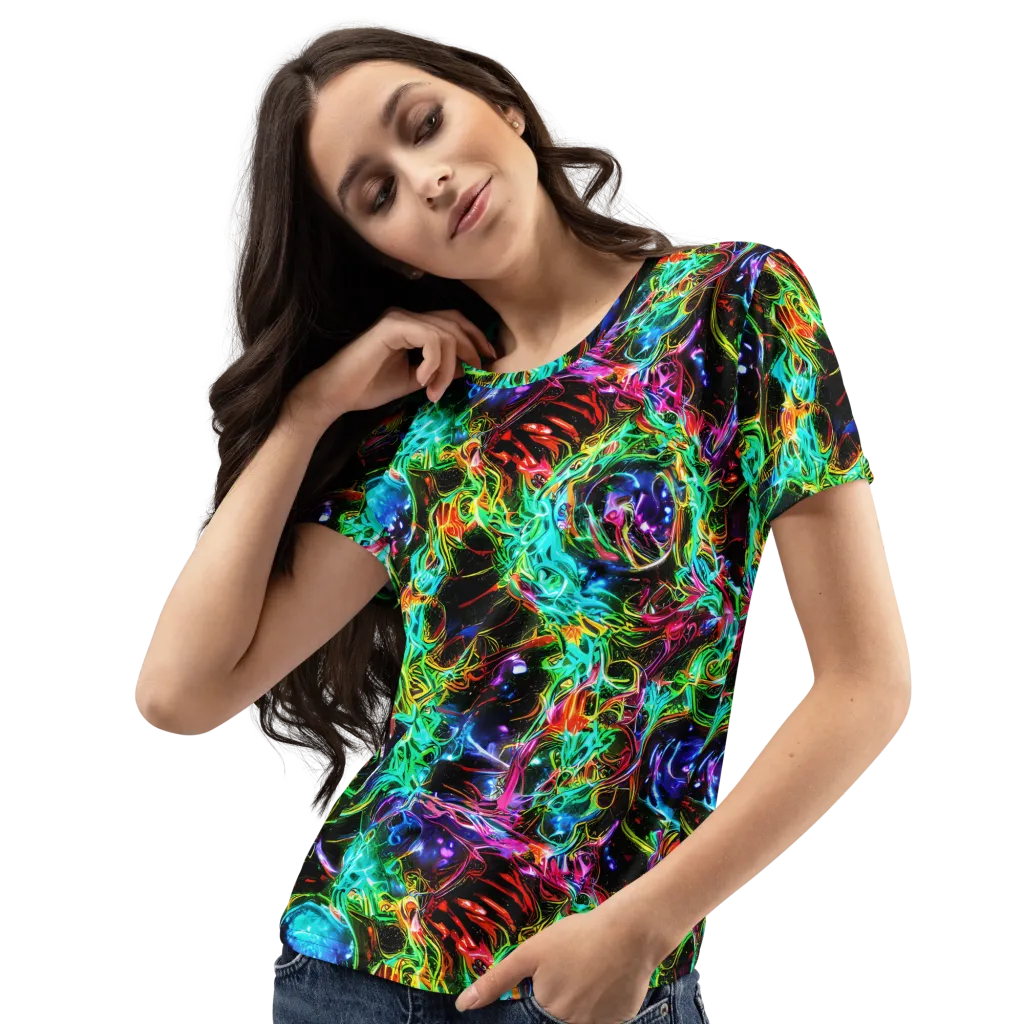 Stellar Pulse on Women's Crew Neck T-Shirt — Left Front