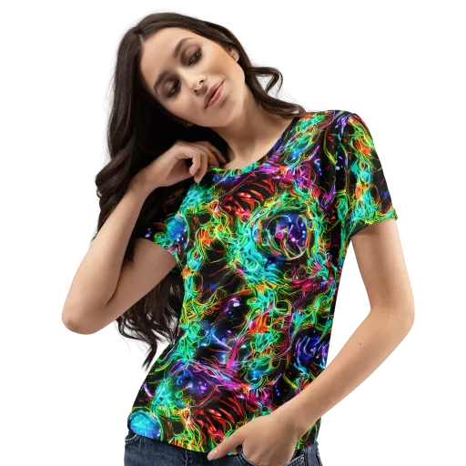 Stellar Pulse on a Women's Crew Neck T-Shirt