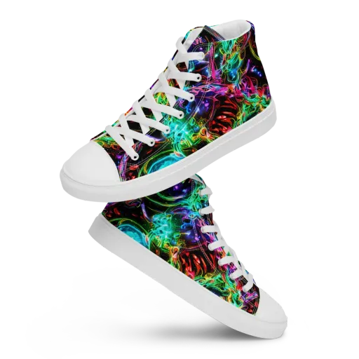 Stellar Pulse on a Women's High Top Canvas Shoes