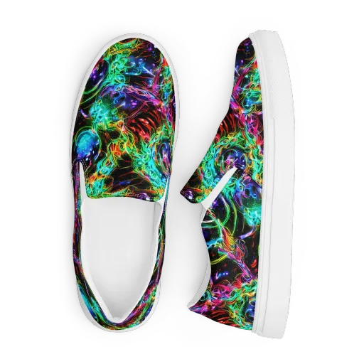 Stellar Pulse on a Men's Slip-On Canvas Shoes
