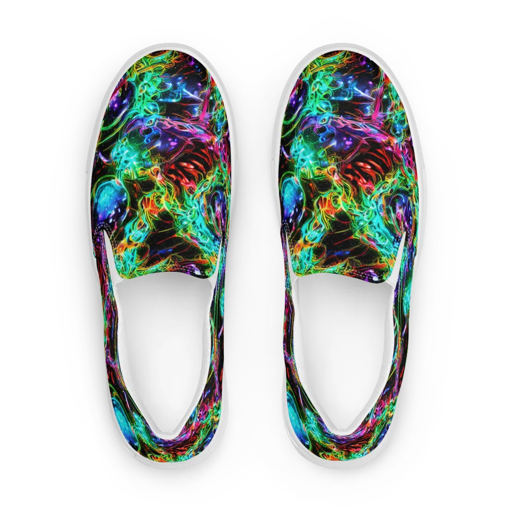 Stellar Pulse on Women's Slip-On Canvas Shoes — Front