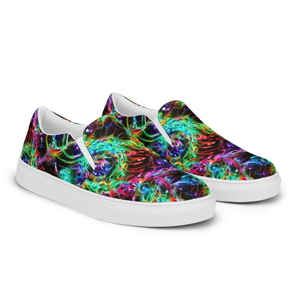 Stellar Pulse on Women's Slip-On Canvas Shoes — Right Front
