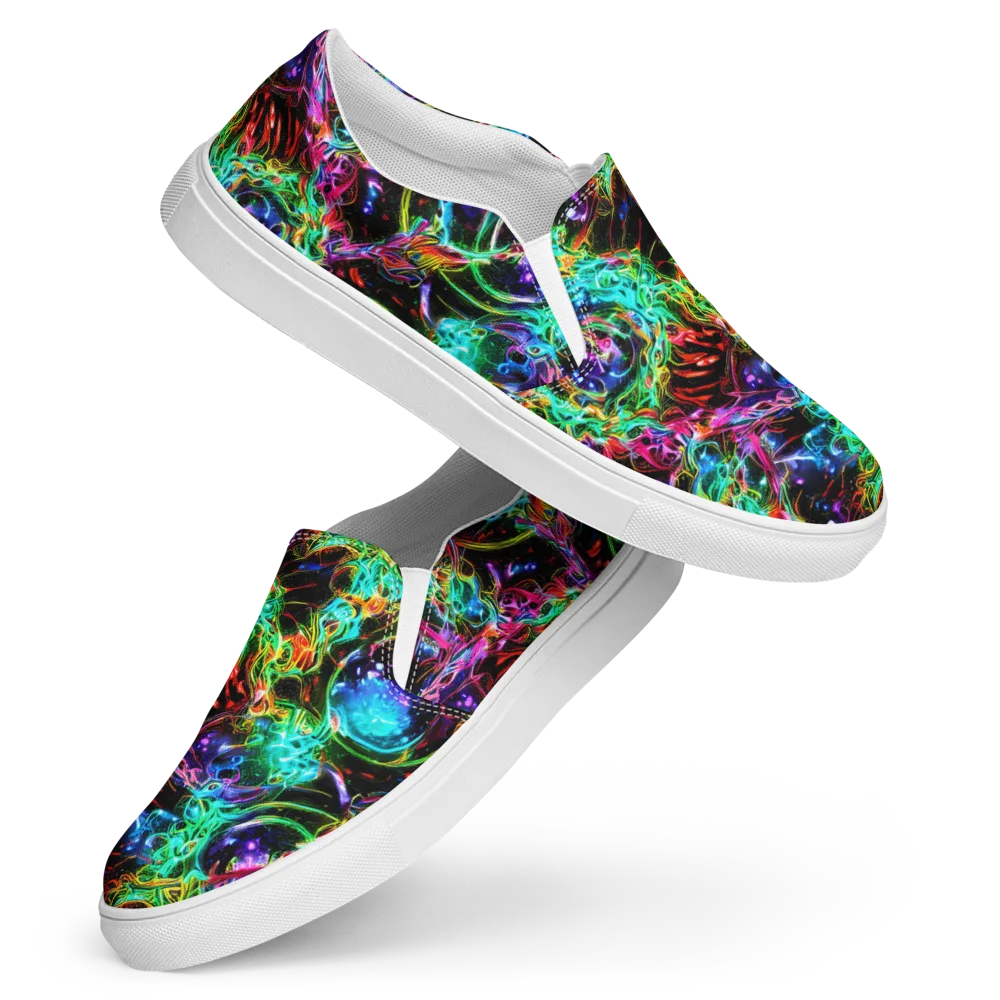 Stellar Pulse on Women's Slip-On Canvas Shoes — Front