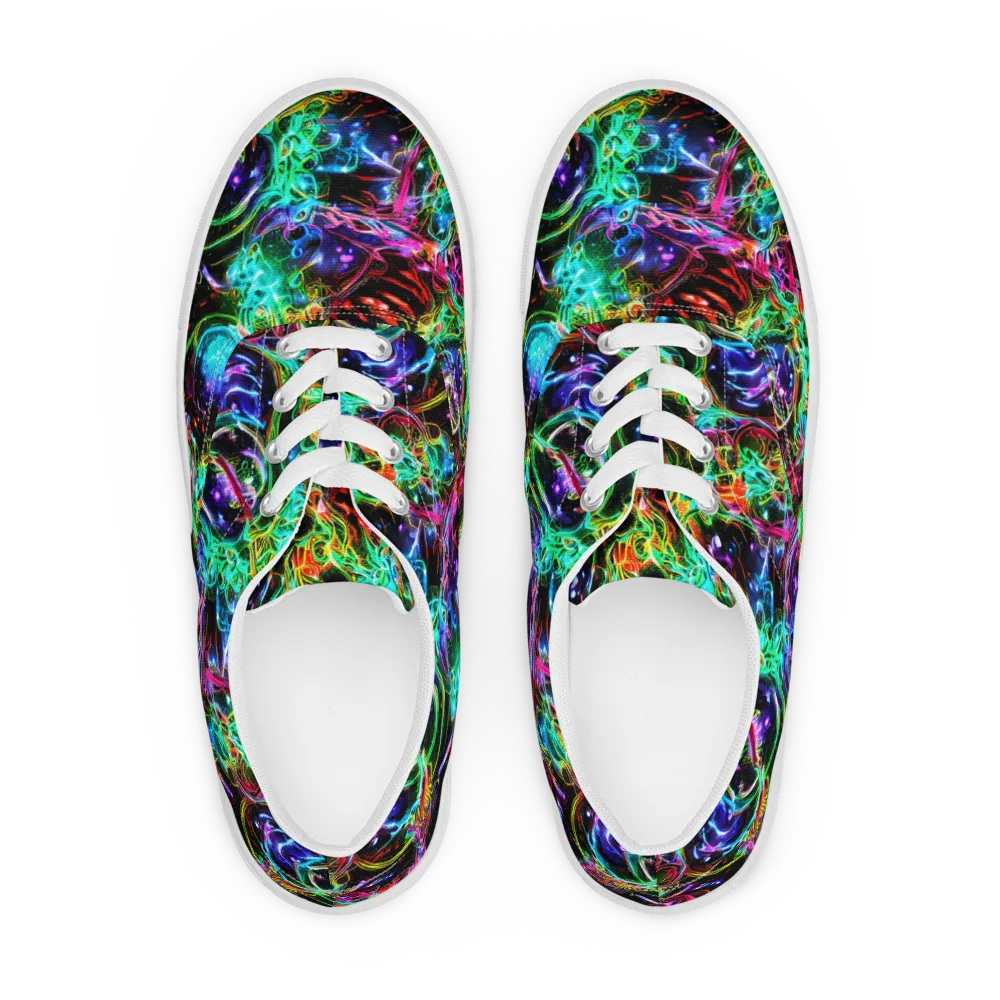 Stellar Pulse on Men's Lace-Up Canvas Shoes — Front