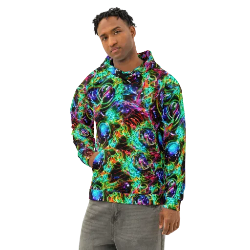 Stellar Pulse on a Cotton Hoodie