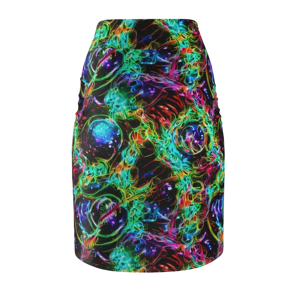 Stellar Pulse on Pencil Skirt — Back