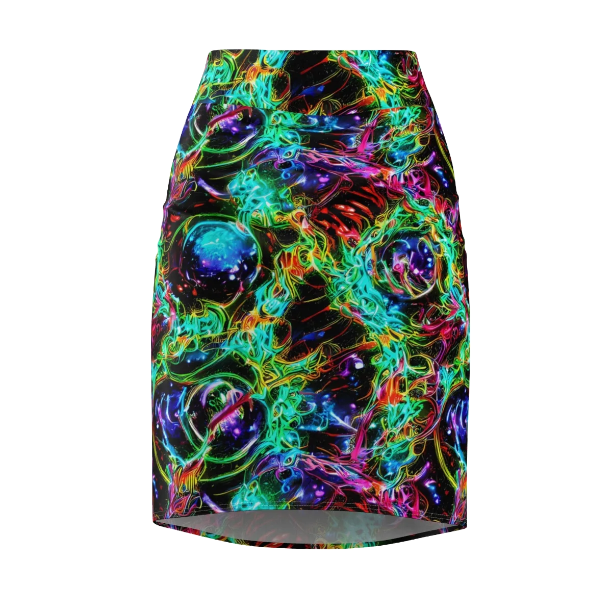 Stellar Pulse on Pencil Skirt — Front