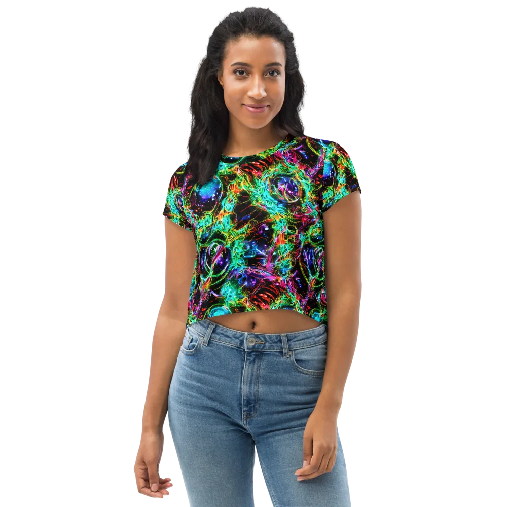 Stellar Pulse on Crop Tee — Front
