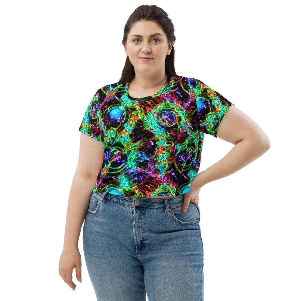 Stellar Pulse on Crop Tee — Front