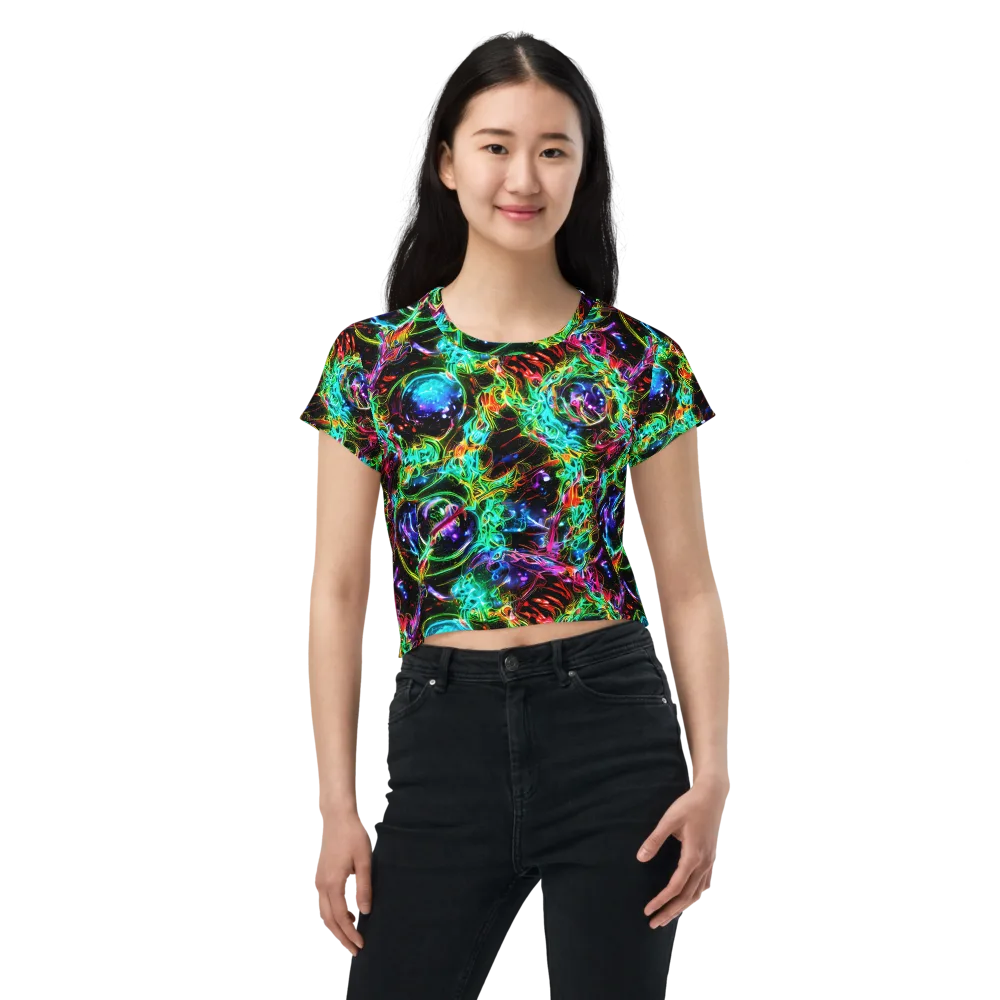 Stellar Pulse on Crop Tee — Front