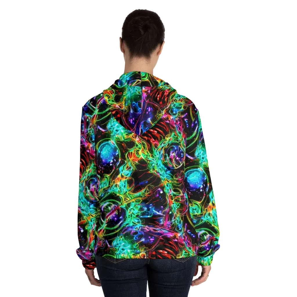 Stellar Pulse on Women's Full-Zip Hoodie — Back On Person