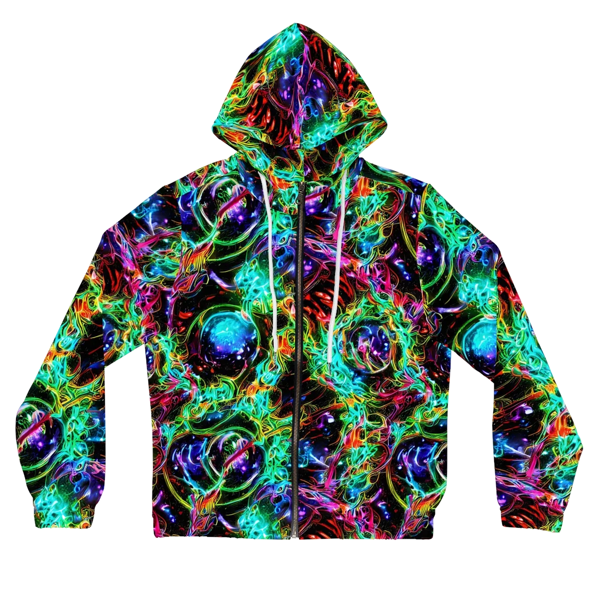 Stellar Pulse on Women's Full-Zip Hoodie — Front