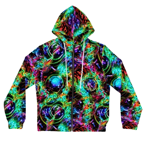 Stellar Pulse on a Women's Full-Zip Hoodie