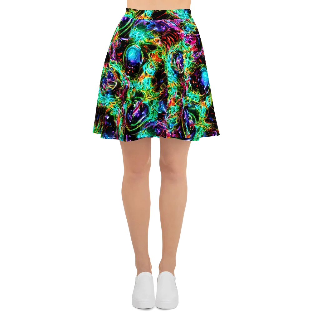 Stellar Pulse on Skater Skirt — Front