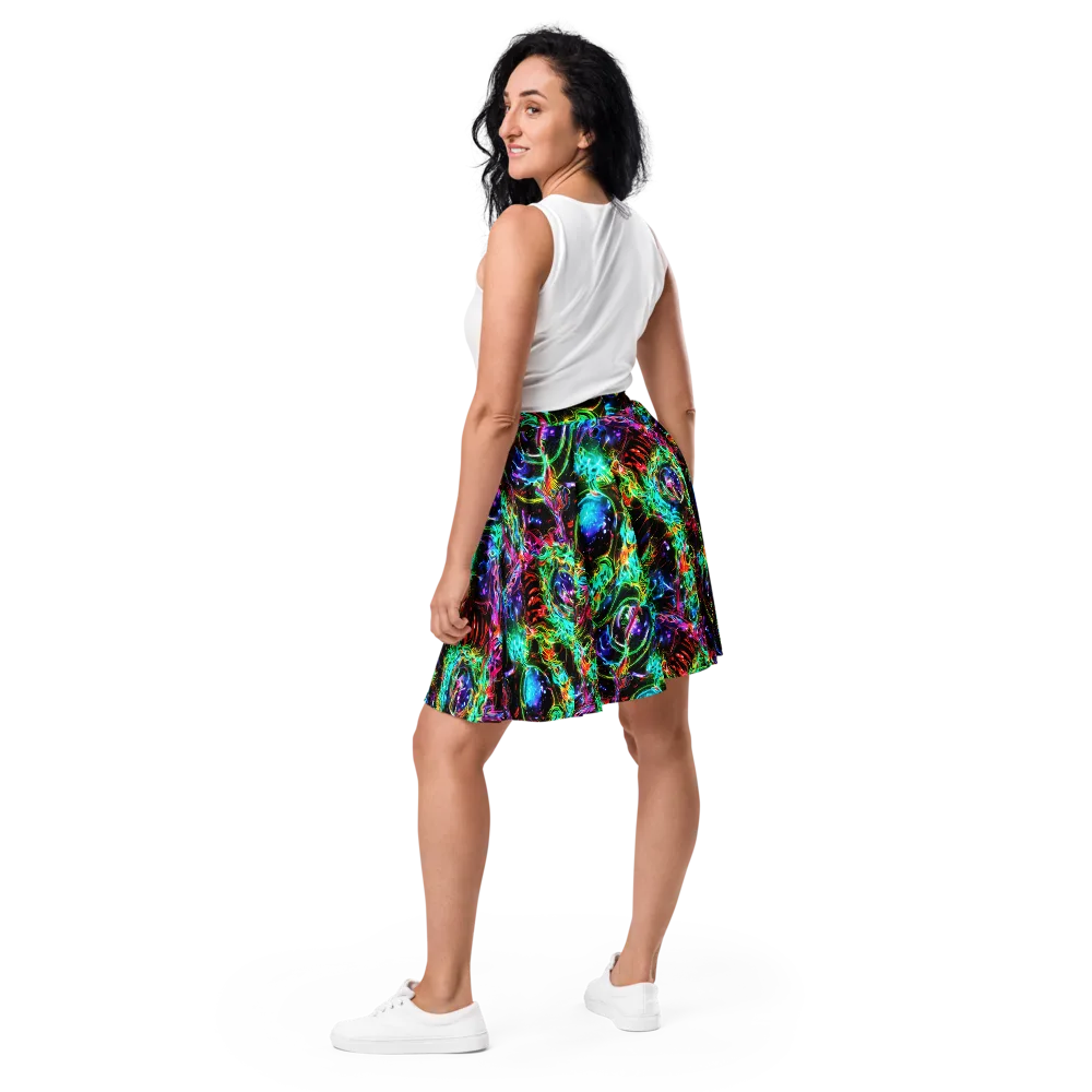 Stellar Pulse on Skater Skirt — Back