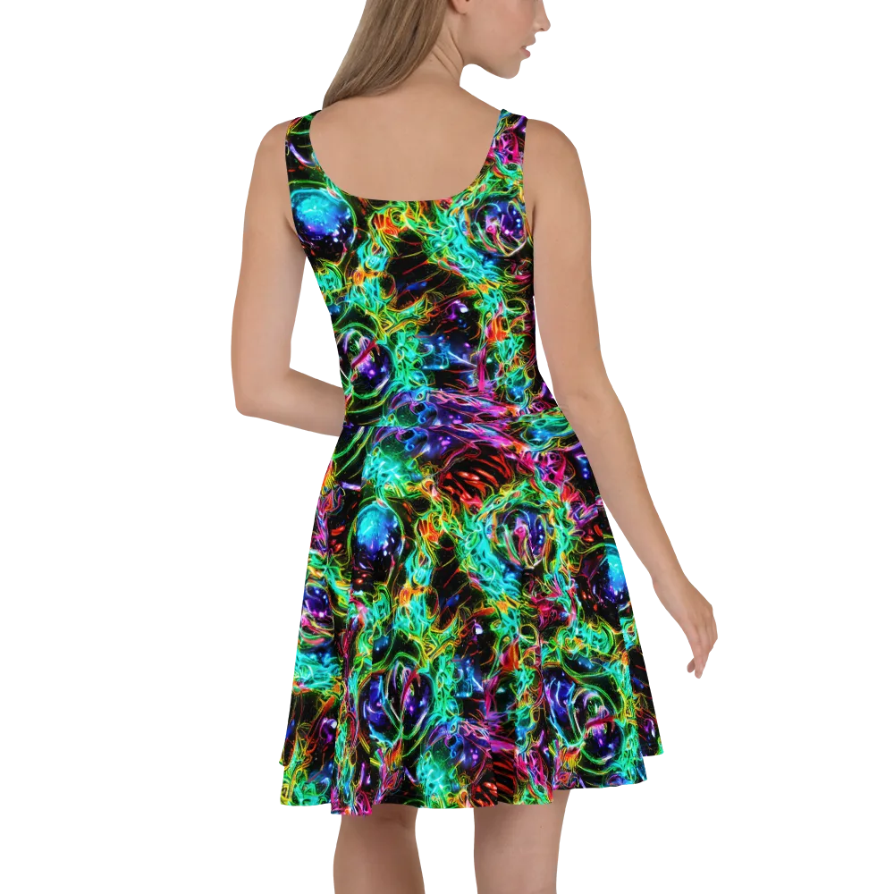 Stellar Pulse on Skater Dress — Back