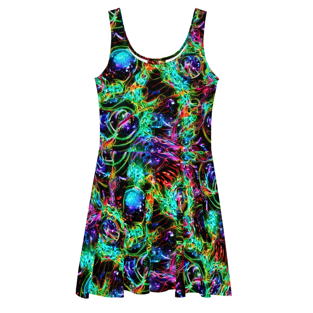 Stellar Pulse on Skater Dress — Front
