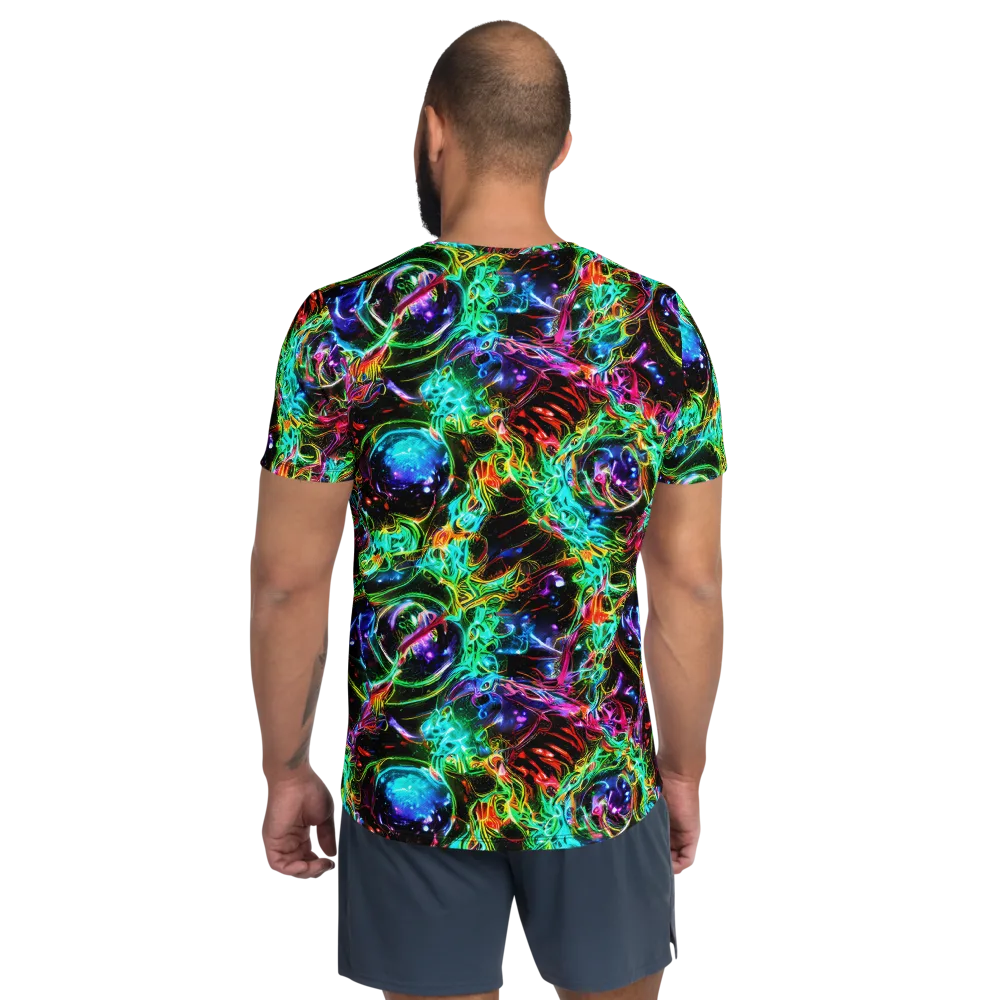 Stellar Pulse on Men's Athletic T-Shirt — Back